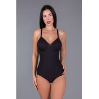 Body preformado control encaje allover con aros y sin foam.