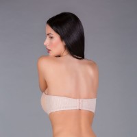 Sujetador sin tirantes preformado control encaje allover con aros y con foam.