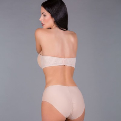 Sujetador sin tirantes preformado control encaje allover con aros y con foam.